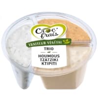 Trio Traiteur Houmous Tzatziki Ktipiti Vegetal Croc Frais