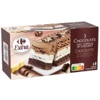 Buche Glacee Trois Chocolats Carrefour Extra