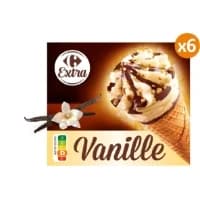 Glaces Cones Vanille Carrefour Extra
