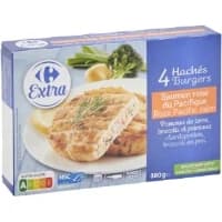 Haches Saumon Rose Pdt Brocolis Poireaux Carrefour Extra