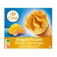 Glaces Cones Mangue Passion Carrefour Extra