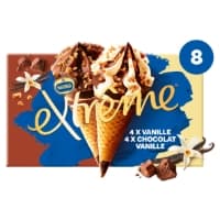 Glaces Cones Vanille Et Vanille Chocolat Extreme
