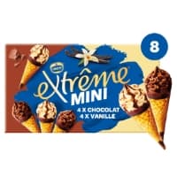 Glaces Cones Mini Chocolat Et Vanille Extreme