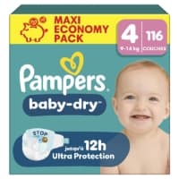 Couches Bebe 9 14kg Taille 4 Baby Dry Pampers