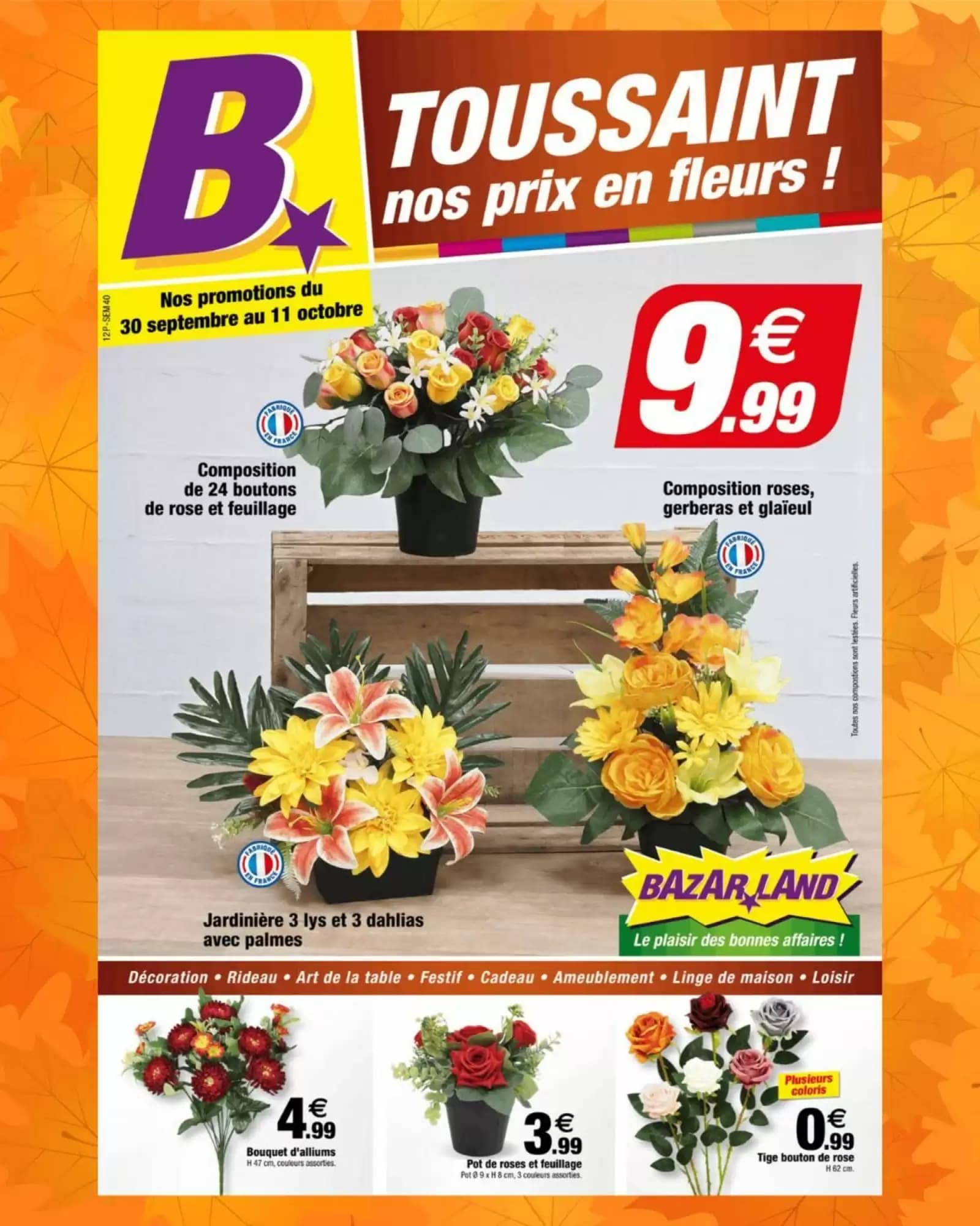 Catalogue Bazarland du 29 septembre au 11 octobre 2026
