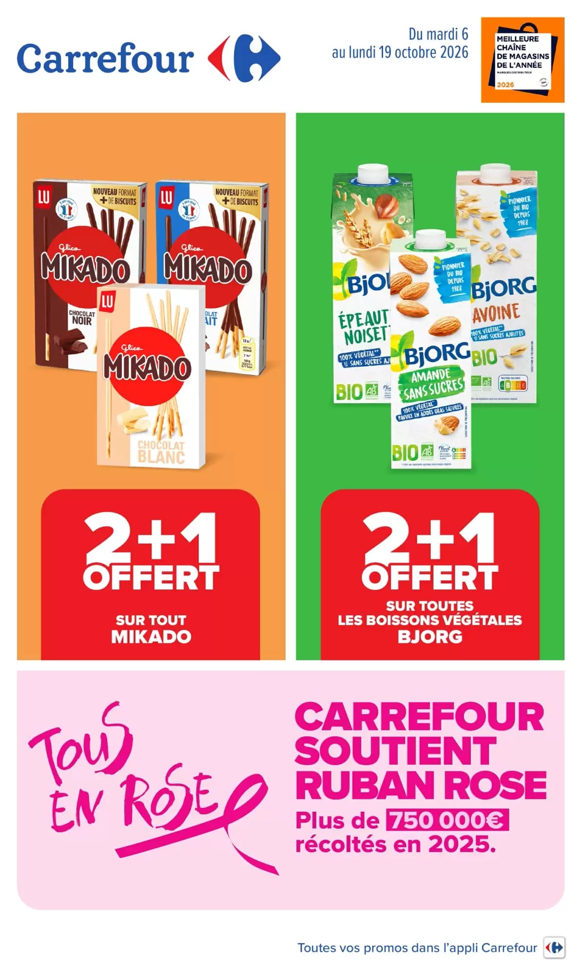 Catalogue Carrefour est disponible dans votre magasin Carrefour le plus proche. du 6 au 19 octobre 2026