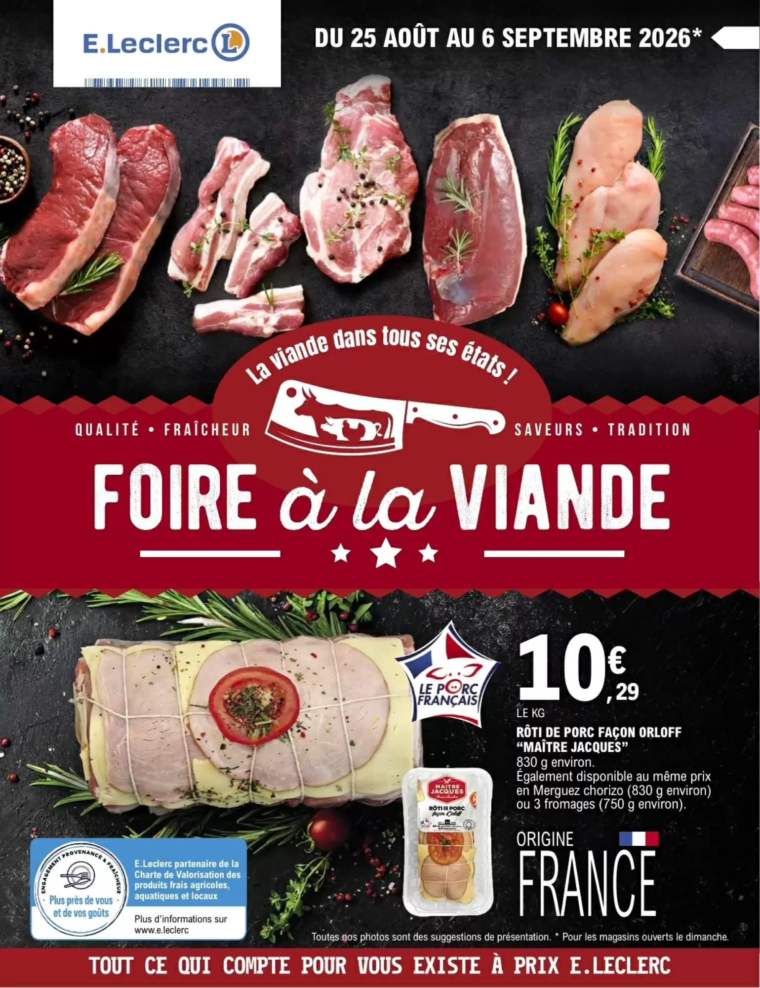 Catalogue E.Leclerc Drive est disponible dans votre magasin E.Leclerc Drive le plus proche. du 25 août au 6 septembre 2026