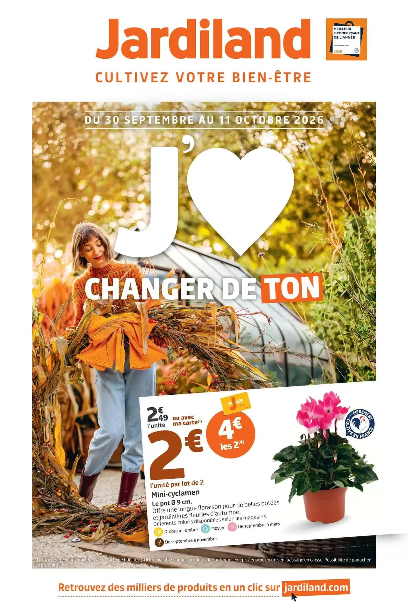 Catalogue Jardiland du 30 septembre au 11 octobre 2026