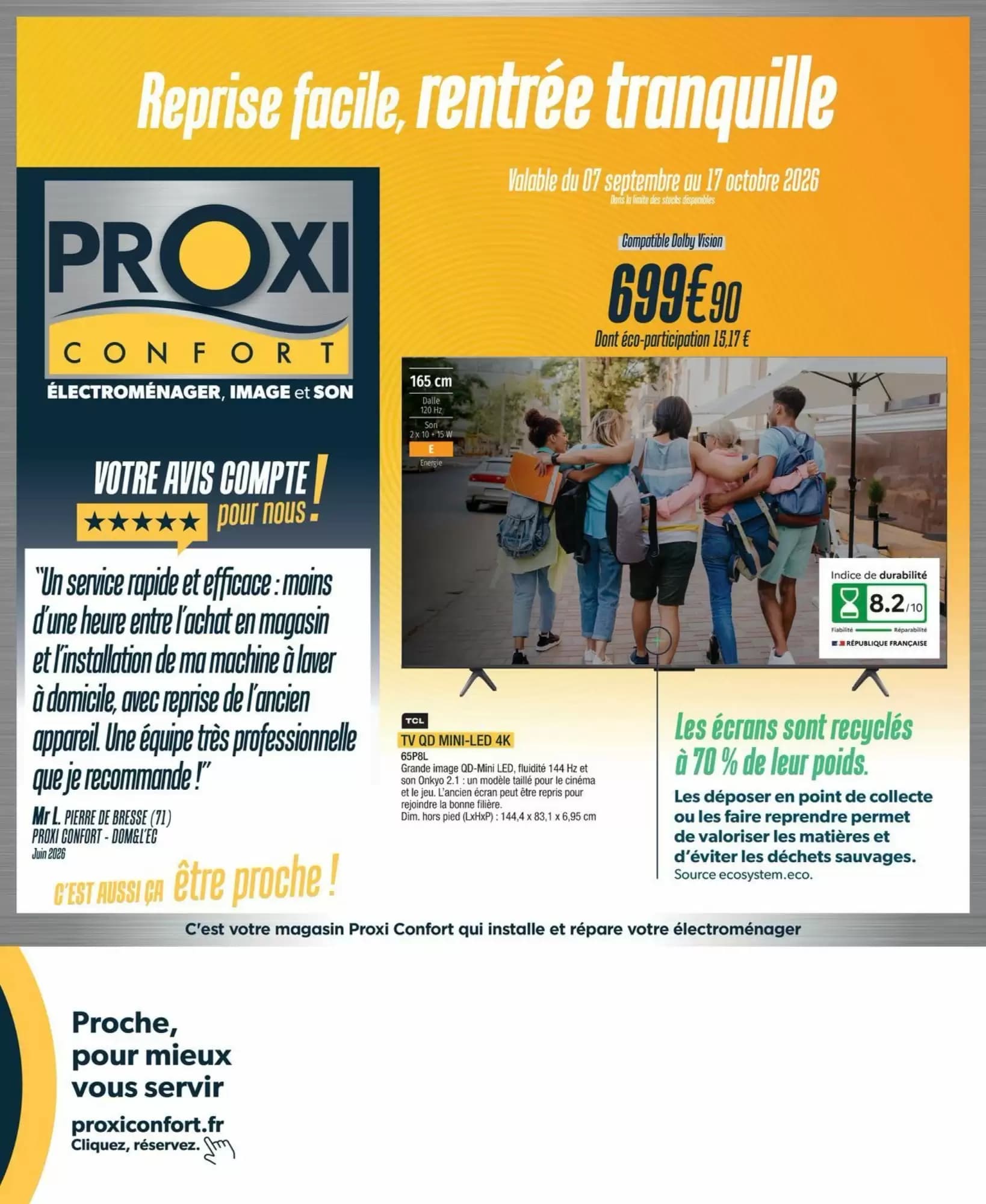 Catalogue Proxi Confort du 7 septembre au 17 octobre 2026