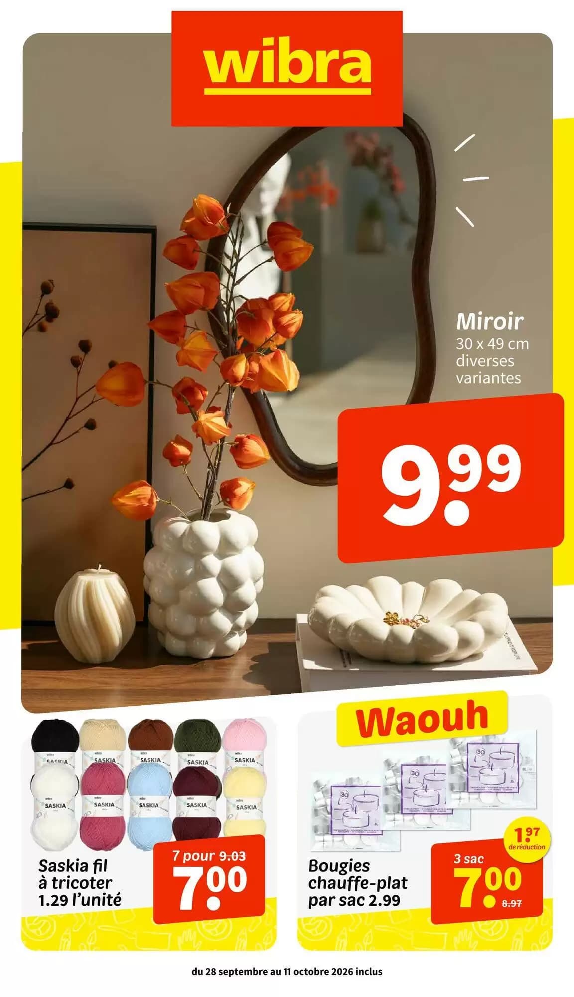 Catalogue Wibra du 28 septembre au 11 octobre 2026
