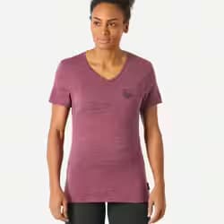 T-shirt manches courtes en laine mérinos femme, Merino Fresh violet