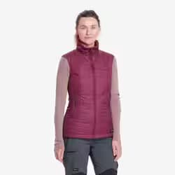 Doudoune de trek sans manches synthétique Femme, MT100 violet