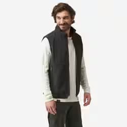 Gilet de trek coupe-vent softshell homme, MT100 noir