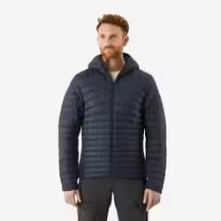 Doudoune à capuche de randonnée -5°C homme, MT100 bleu