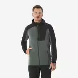 Polaire de randonnée montagne homme, MH500 full zip noir