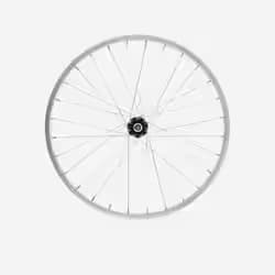 Roue vélo enfant 20 pouces avant simple paroi argent