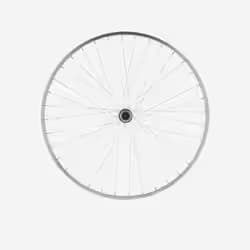 ROUE VTC 28"/ Arrière/ Simple Paroie/ Roue Libre/ V-Brake/ Vis/ Argent