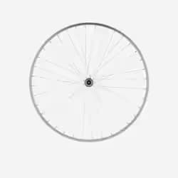 Roue Vtc 28" Avant Simple Paroi Argent V-Brake Serrage Quick And Release