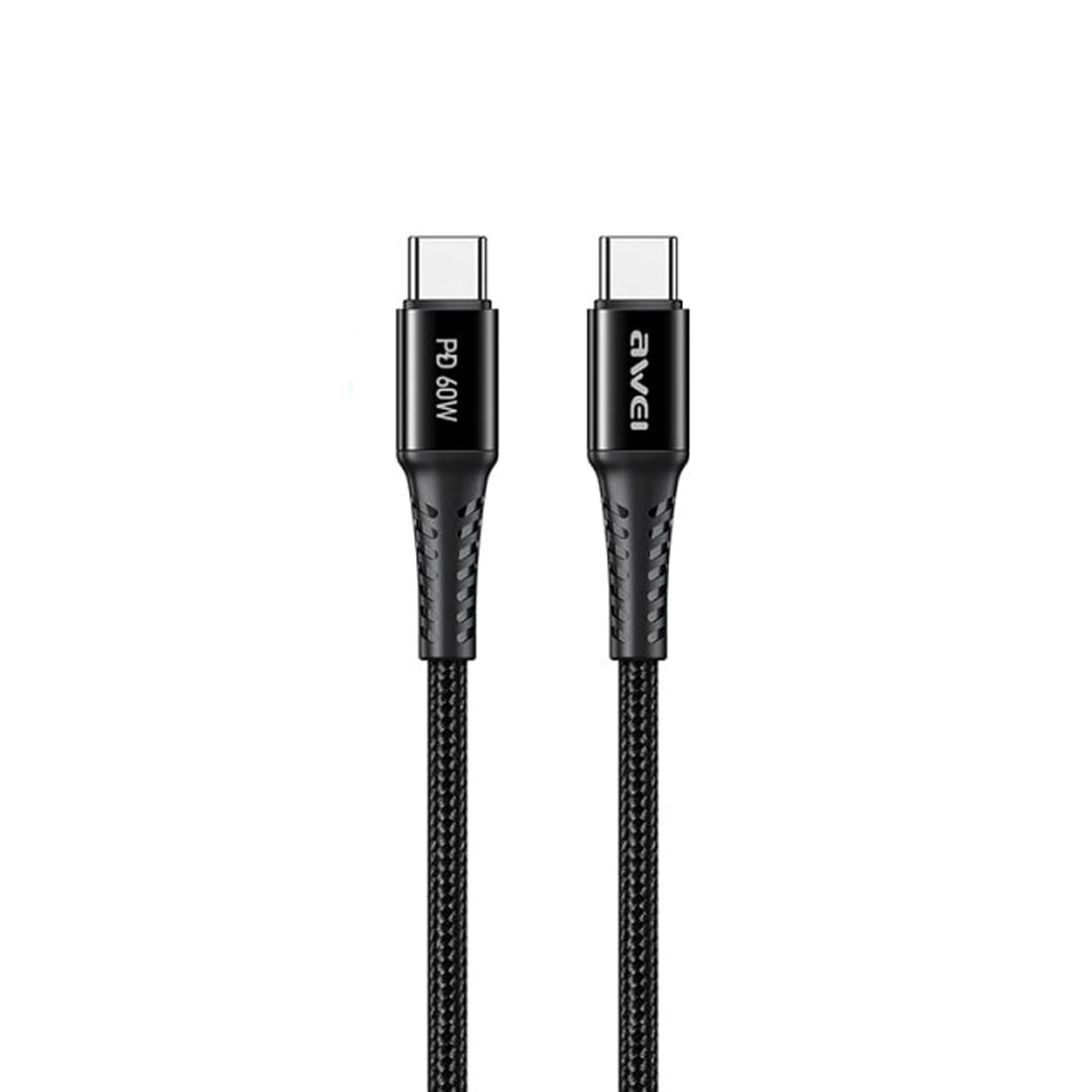 Cable Type-C Vers Type-C 60w Cl-111t Noir Awei