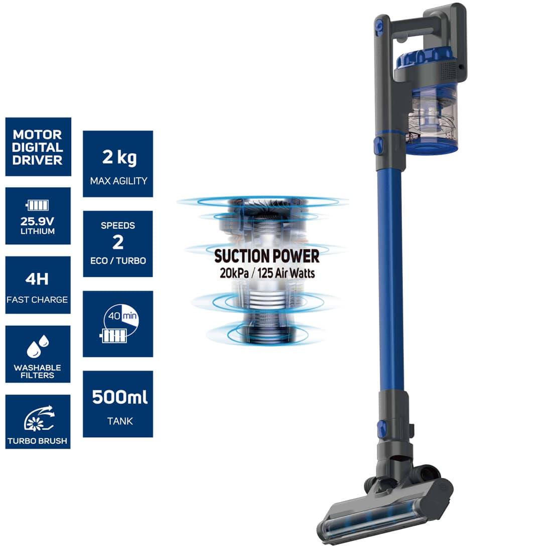 Aspirateur Turbobat Fuzzy 25,9v Solac
