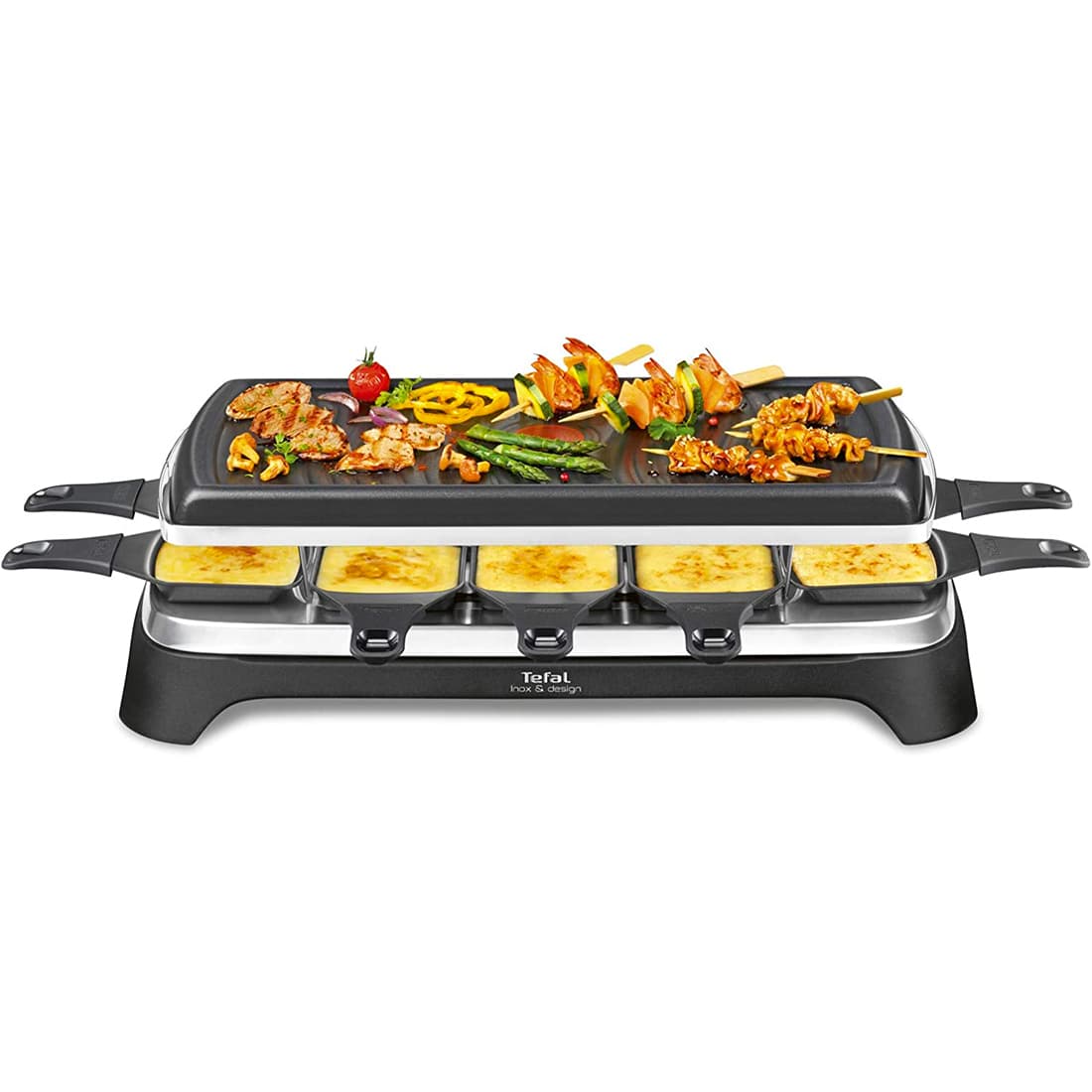 Raclette Pierrade Grill Inox 10re45a812 Tefal