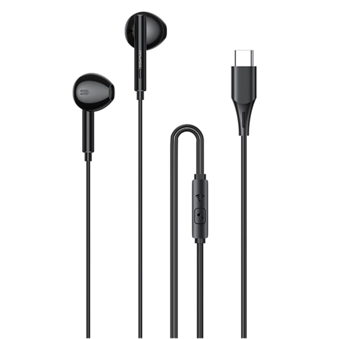 Ecouteurs Filaire Type-C Pc-1t Noir Awei