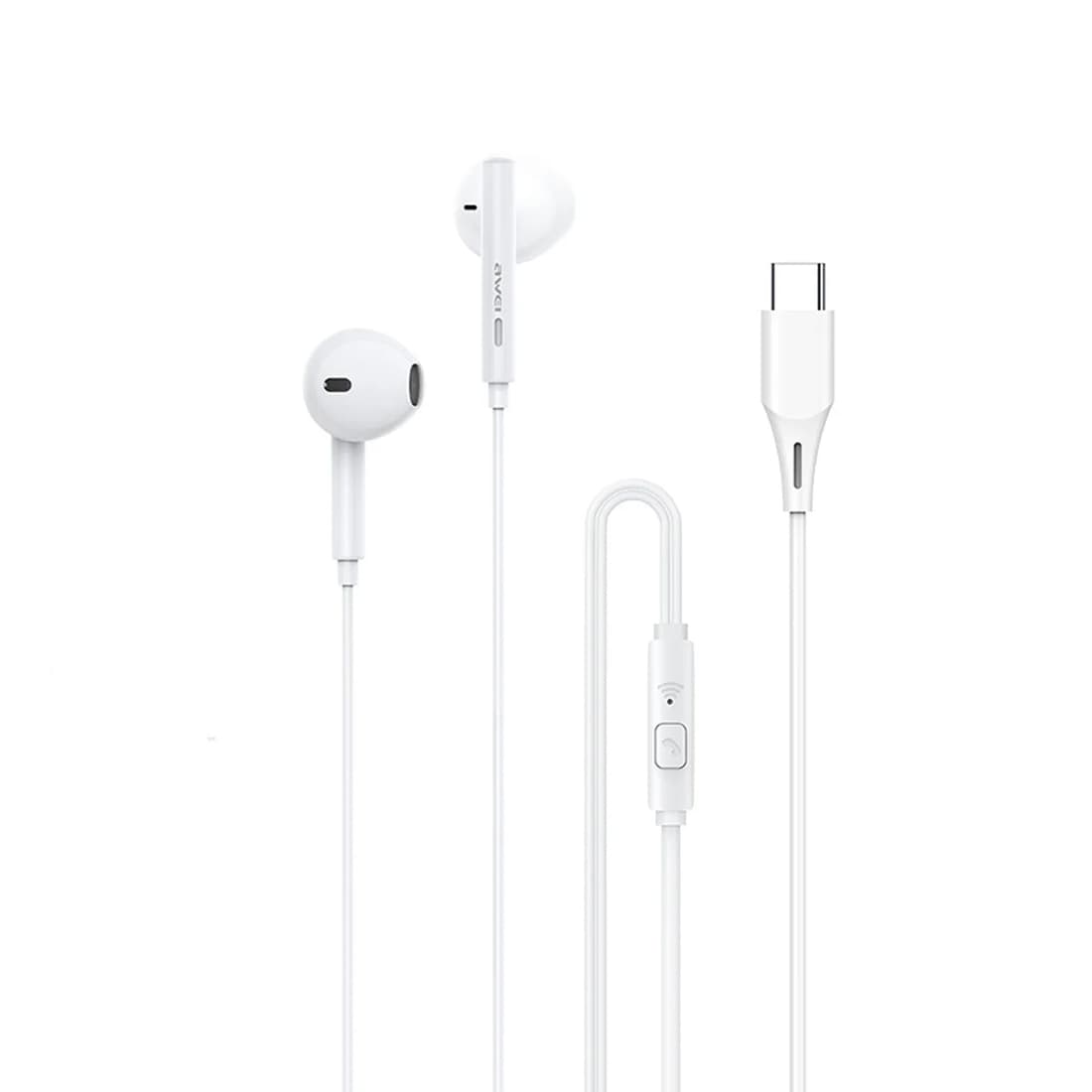 Ecouteurs Filaire Type-C Pc-1t Blanc Awei