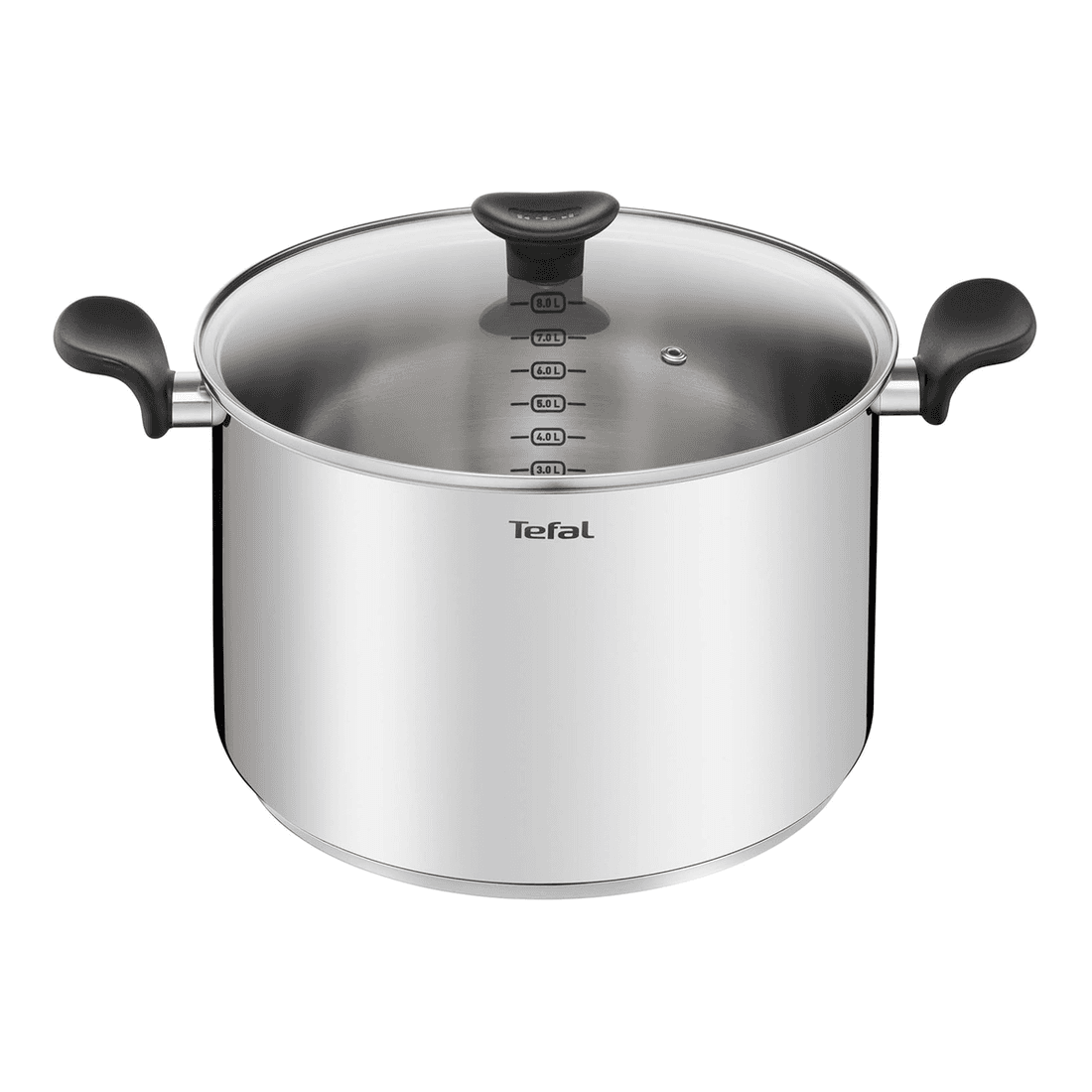Marmite Inox+couv en Verre 30cm E3086404 Tefal