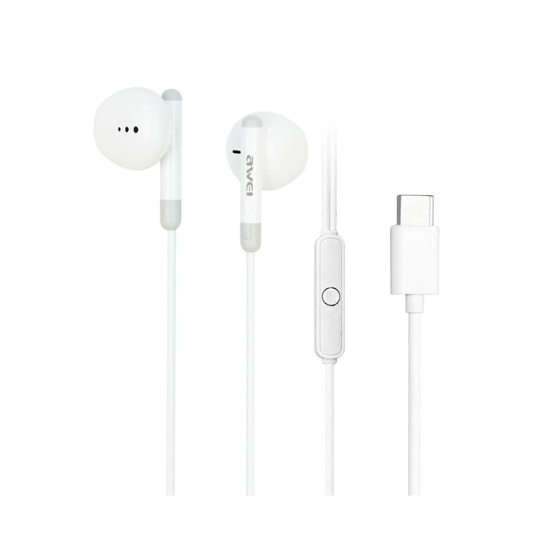 Ecouteur Filaire Type C Pc-6t Blanc Awei