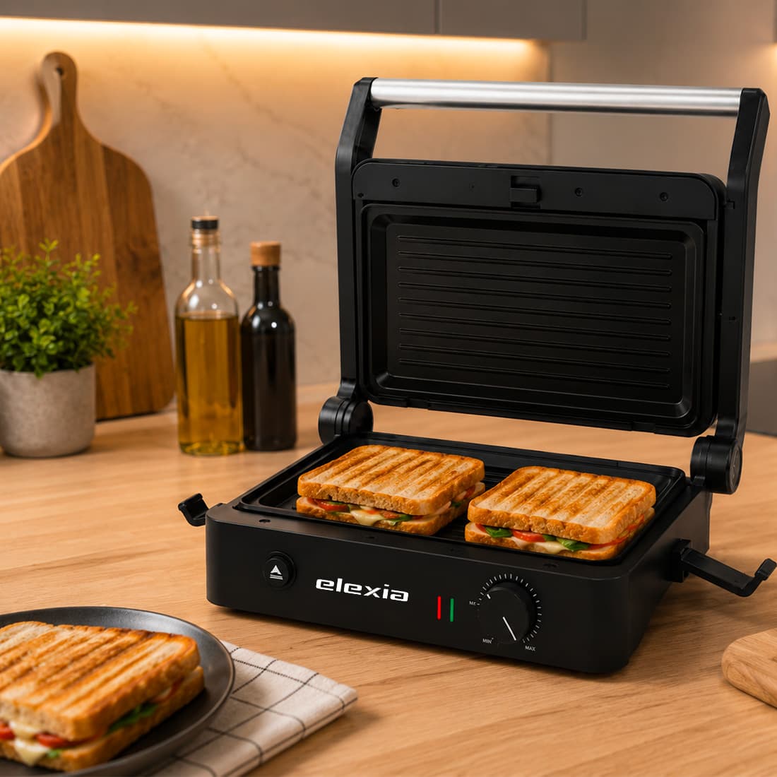 Grill Panini Elx-Sma-550 2000w Elexia