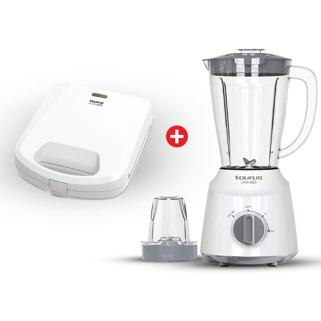 Blender Lima 400w+panini Chicago White 4 Tranches
