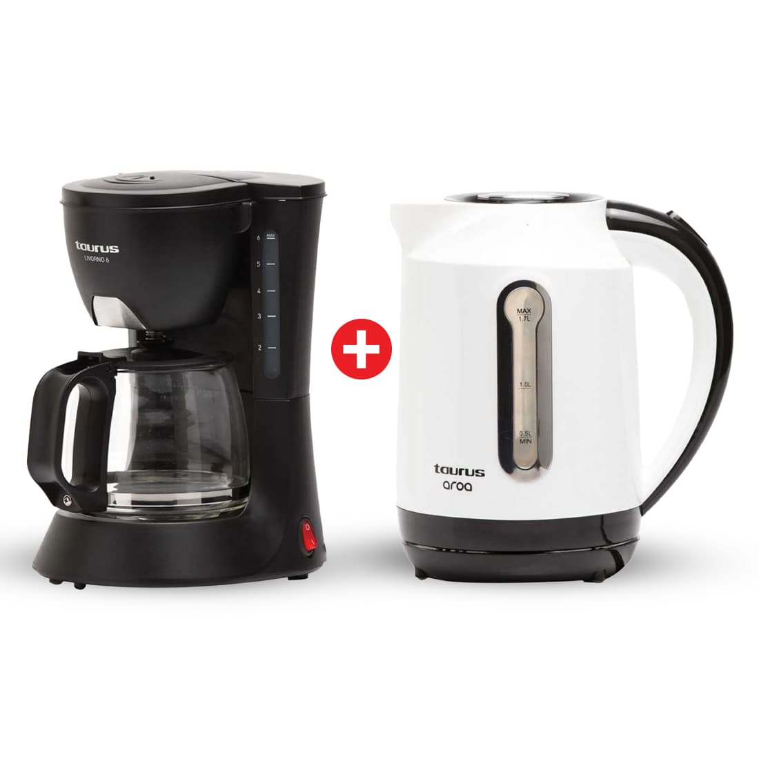 Cafetiere Livorno 6 Tasse+bouilloire Aroa 1.7l