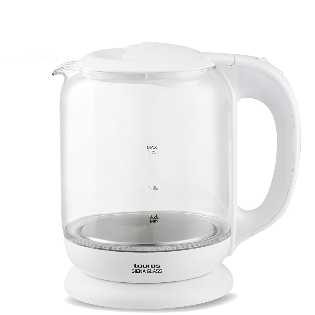 Bouilloire en Verre Siena Glass 2200w 1,7l Taurus