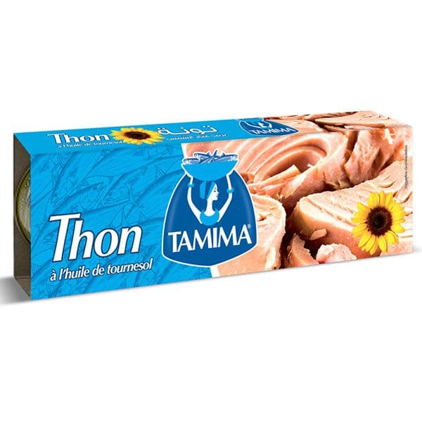 Thon entier à l'huile de tournesol 3x 80g - TAMIMA