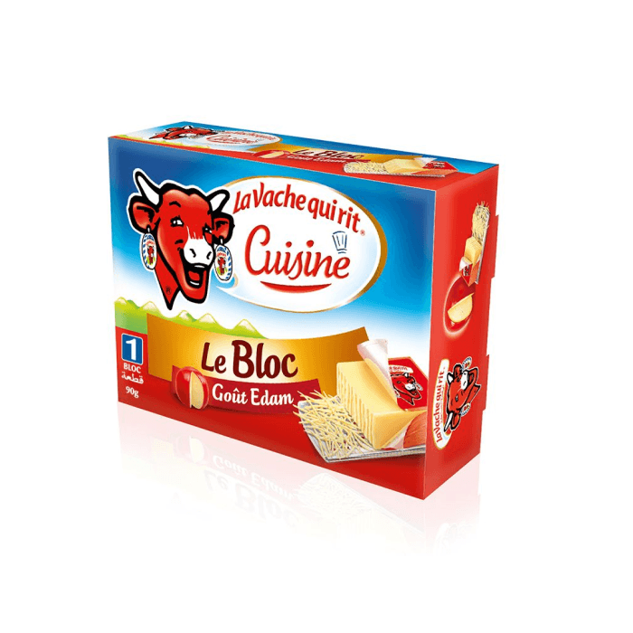 Fromage cuisine bloc goût Edam 90g - LA VACHE QUI RIT