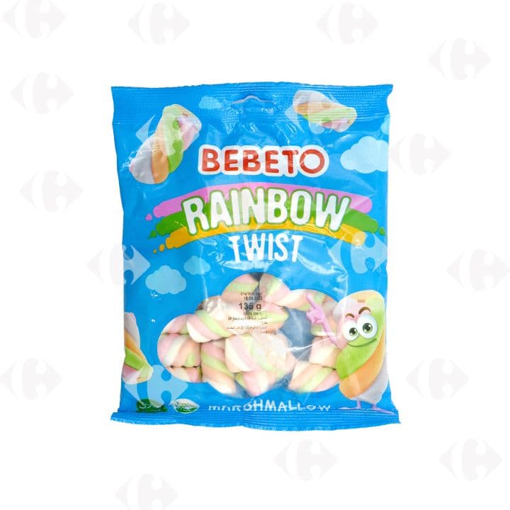 Bebeto Marshmallow Rainbow Twist 135g