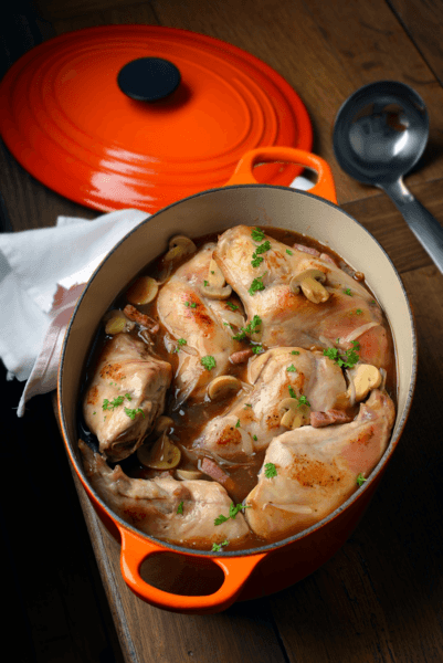 Cuisse de Lapin Chasseur à L'échalote