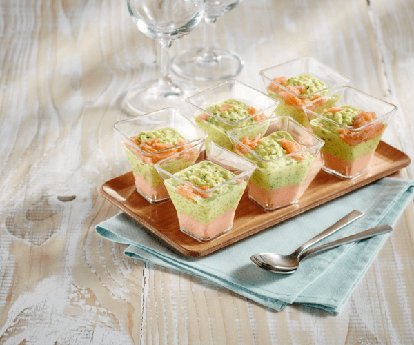 6 Verrines de Duo de Saumon et Citron