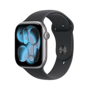 Apple Watch Series 11, 46 mm Space Gray, bracelet sport en aluminium, Noir, Neuf