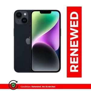 Apple iPhone 14 5G 128 Go + 6 Go RAM - Midnight - Ecran XDR OLED 6.1" - A15 Bionic – Reconditionné