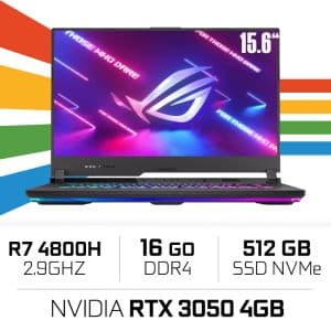 Asus ROG Strix G15 - G513 - Ryzen 7-4800H - 16 Go RAM - 512 Go SSD - RTX 3050 - Azerty