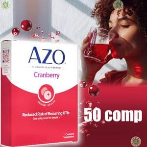 Azo AZO, Cranberry® Urinary Tract Health, 50 Caplets, Cranberry®, Santé des voies urinaires