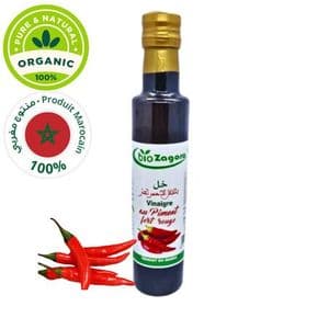 Bio Zagora Vinaigre au Piment Fort Rouge 250ml – Naturel & Artisanal 100% BIO – Produit Marocain – Tonique & Détox
