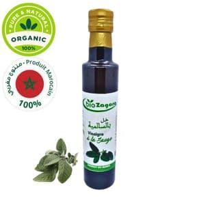Bio Zagora Vinaigre à la Sauge 250ml – Naturel & Artisanal 100% BIO – Soin Détox & Bien-Être – Produit Marocain
