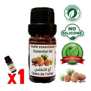 Palmarès des terroirs Marocains Huile essentielle de Cèdre de l’Atlas – Tonique, anti-chute, purifiante, soin du psoriasis, varices & répulsif insectes – 10 ml
