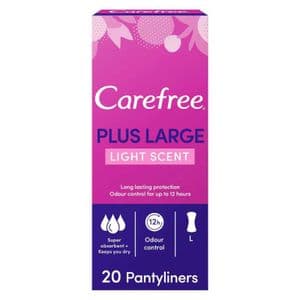 Carefree Plus Protège-Slips Maxi Parfum Léger, 20 pièces