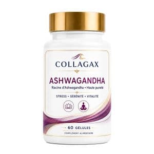 Collagax Ashwagandha 300 mg - Anti-Stress & Sommeil - 60 Gélules - Certifié ONSSA