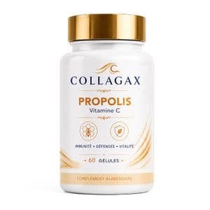 Collagax Propolis 300 mg + Vitamine C - Immunité - 60 Gélules - Certifié ONSSA