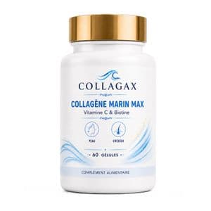 Collagax Collagène Marin 300 mg + Vitamine C & Biotine - 60 Gélules - Certifié ONSSA