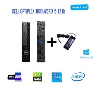 DELL OptiPlex 3000 Micro i5 12500T, 8 Go, 256 Go SSD